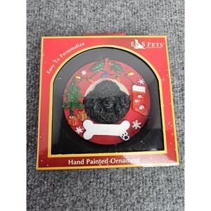 Poodle Hand Painted Christmas Dog Ornament . This Can Be Personalized For You